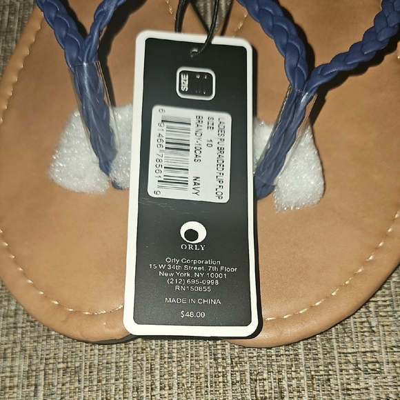 Charles Albert NWT Women's Blue Sandals Braided Design Thong Sandals Size 10 - Picture 5 of 7
